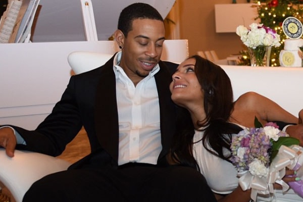 Ludacris with his wife Eudoxie Mbouguiengue