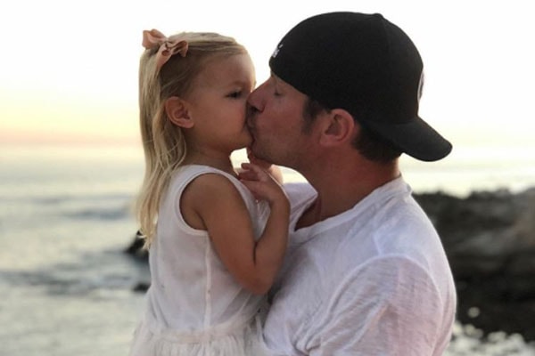 Nick Lachey and his daughter Brooklyn Elisabeth Lachey 