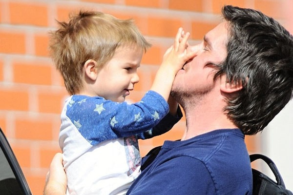 Christian Bale with son Joseph Bale