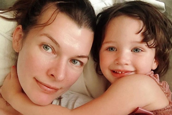 Milla Jovovich and daughter Dashiel Edan Anderson