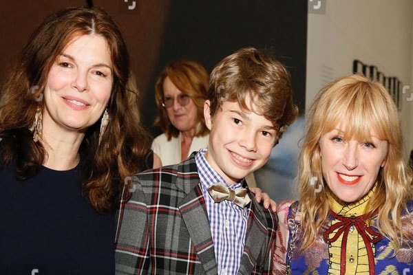 Jeanne Tripplehorn and her son