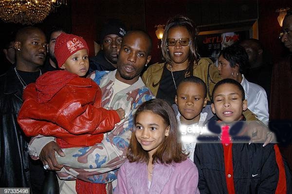 The Rapper DMX with his ex-wife Tashera Simmons and their children