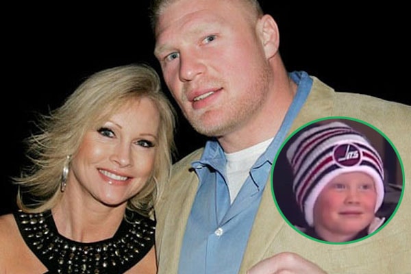 Brock Lesnar and his wife Sable with younger son Duke Lesnar