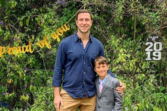 Pablo Schreiber and his child | Ecelebritymirror