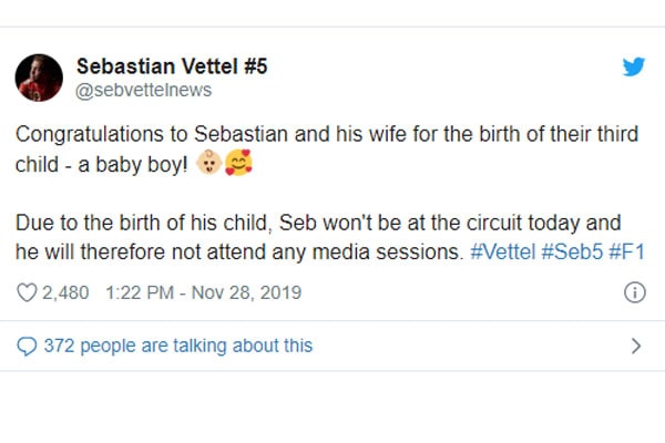 Sebastian Vettel's children