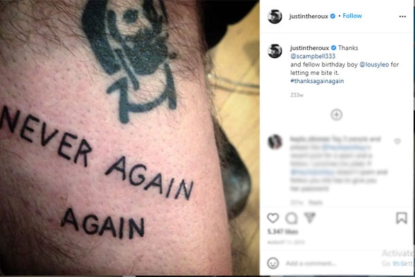 Justin Theroux Tattoos